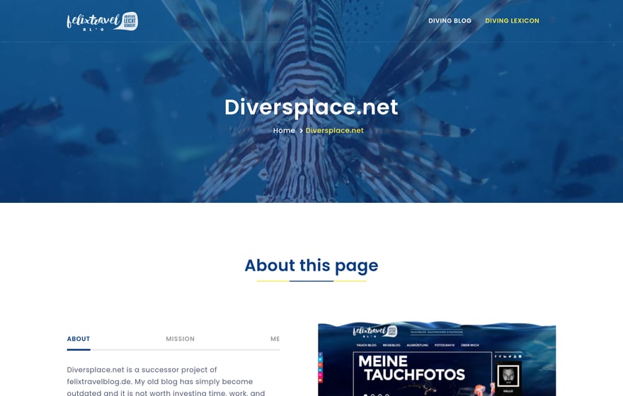 Diversplace.net diving blog and diving lexicon