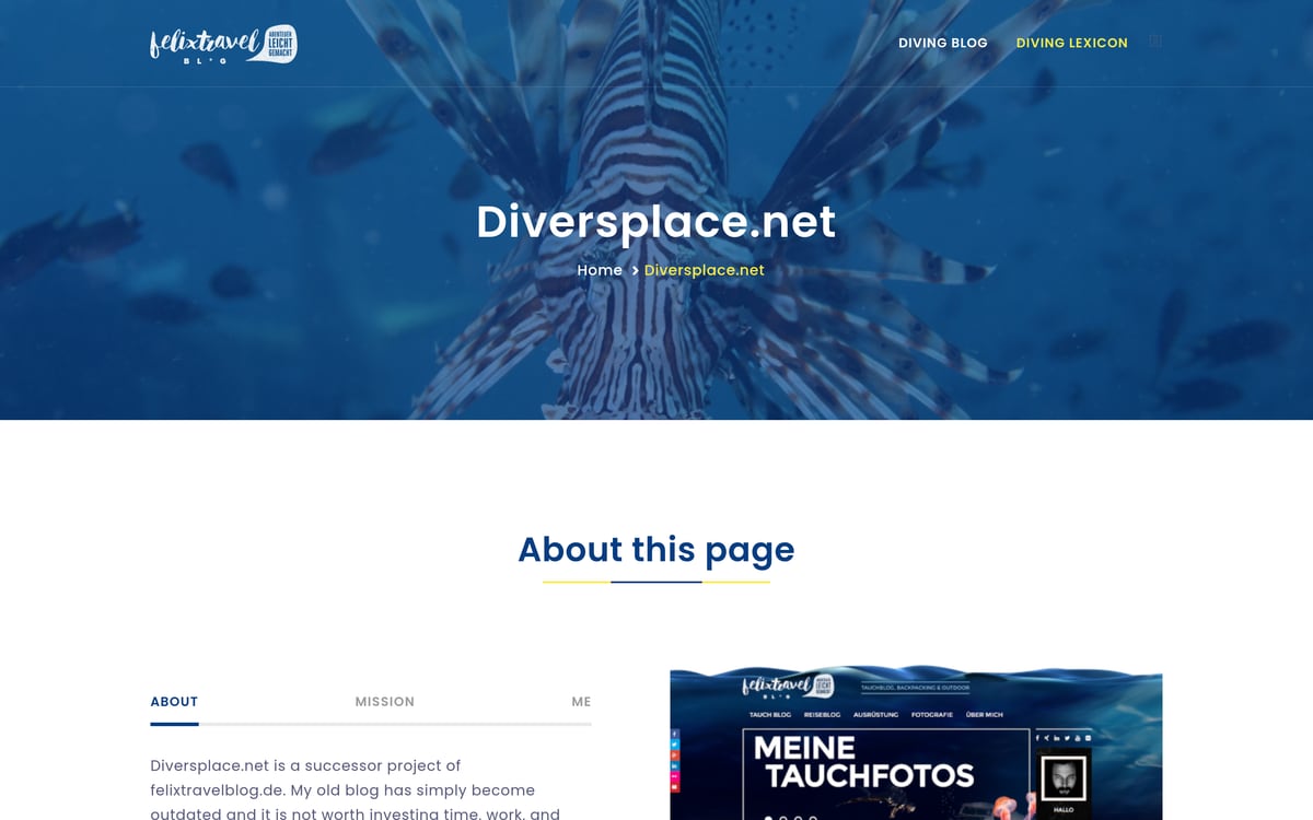 Diversplace.net screenshot
